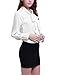 Allegra K Women Tie-bow Neck Puff Sleeve Top Sheer Chiffon Office Shirt
