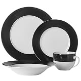 Banded 16-pc. Dinner Set - Black