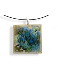 Jewelry: Art Print Necklace with Magnetic Clasp: Moon Garden - Modern Artisans