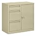Edsal 3800PU Steel Pre-Assembled Combo Cabinet with 1 Box and 2 File Drawers, 36" Width x 35" Height x 18" Depth, Putty