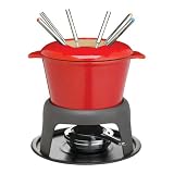Master Class Fondue Gift Set, Cast Iron Enamelled  - Red