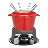 Master Class Set regalo per fonduta, in ghisa smaltata, colore: Rosso