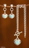 Amazonite jewelry set, 'In My Heart'
