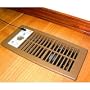 Flush Mount Heating and Air Conditioning Booster Fan, Brown