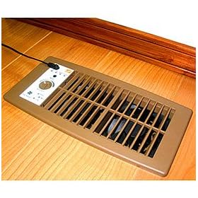 Flush Mount Heating and Air Conditioning Booster Fan, Brown