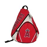 Los Angeles Angels MLB Baseball Team Sling Shoulder Sports Bag / Athletic Backpack - Red & White (Size: one size)