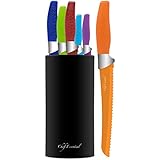 Chef Essential 7 Piece Knife Block Set, Multicolor