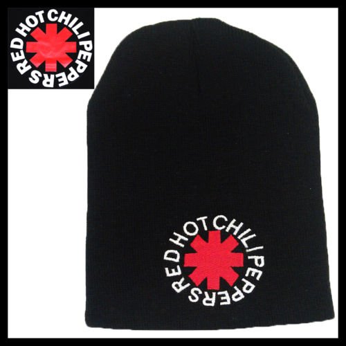 ***RED HOT CHILI PEPPERS*** Skull Black Beanie Hat Souvenier Gift Unique