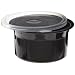 Carlisle 030003 Black .6 Quart Classic Crock with Polypropylene Lid (Case of 12)