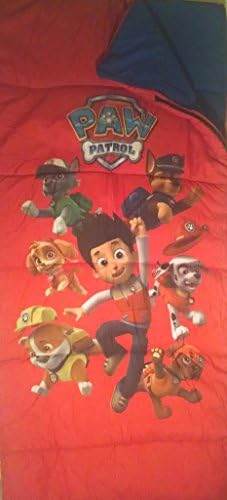 Red Paw Patrol Youth Sleeping Bag with Carrying Bag