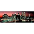 (12x36) New York City (Manhattan Night Skyline, Color, Panorama) Art Poster Print