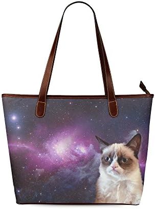 Fashion Waterproof Grumpy Cat Custom Woman Shoulder Tote Bag Casual Handbag