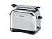Rowenta TP-085 Toaster, schwarz/chrom, 2 Scheiben-Toaster, Brötchen Röstaufsatz