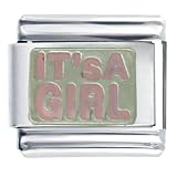 It's A Girl Italian Charms Bracelet Link