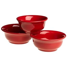 Fiesta Scarlet 837 3-Piece Mixing Bowl Set by Fiesta