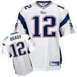 Tom Brady #12 Patriots Youth WHITE Replica Jersey