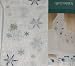 Pretty Sheer White Fabric Tablecloth with Glittering Embroidered Snowflakes 60x84 Table Cloth