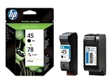 Hewlett Packard - HP 45 78 - Cartouche d'impression - 1 x noir, couleur (cyan, magenta, jaune) - pour Deskjet 1180, 12XX, 61XX, 9300; Fax 1220; Officejet g55, g85, g95, k60, K80