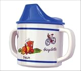 Sippy Cup Baby Cie Transportation: Les Transports BLUE Melamine Colorful melamine dinnerware with wording