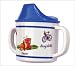 Sippy Cup Baby Cie Transportation: Les Transports BLUE Melamine Colorful melamine dinnerware with wording