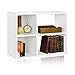 Way Basics Eco 2 Shelf Chelsea Bookcase and Cubby Storage, White (Tool-Free Assembly and Uniquely Crafted from Sustainable Non Toxic zBoard paperboard)