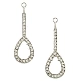 Pear Shape Pave Diamond Earring Jackets .50cttw (CZ ct