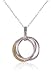 Sterling Silver Yellow Diamond Accent Two-Tone Interlocking Circles Pendant Necklace, 18