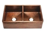Belle Foret F2KIT Double Bowl Apron Front Kitchen Sink, Oil Rubbed Bronze