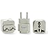 Ceptics Grounded Universal Plug Adapter for Europe (Type C), 3 Pack