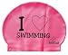 Water Gear Love Swimming Latex Swim Cap
