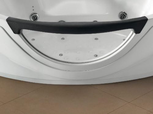 2 Person Whirlpool Bathtub Computerized 14 Massage Jets Built-in Heater Corner Fitting SPA Hot Tub FM MP3 CD Catania White - LT-657-WH