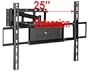 PriceLine Adjustable Tilting/Swiveling Wall Mount Bracket for LCD Plasma (Max 110Lbs, 32~50inch) - BLACK