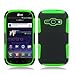 For Samsung Galaxy Ring/ Prevail 2 M840 (Virgin Mobile/ Boost Mobile) Grip Hybrid 2 in 1, Green+Black