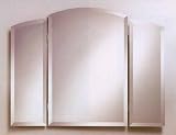 Review Furniture On The Web  / Three Section Beveled Artistic Wall Mirror