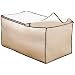 H & L Russel Huge Bedding Storage Bag, Creme with Caramel Trim, 91 x 50 x 45 cm