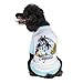 Blueberry Pet Chill Summer California Cotton Dog Shirt in Aquamarine , Back Length 16