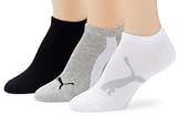PUMA lifestyle sneaker - Chaussettes baskets enfant - Blanc/gris/noir - 27-30 - 3 paires