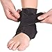 MUELLER Sports Medicine Green Adjustable Ankle Support Brace, Ankle Pain Relief Support for Men and Women, Ideal for Sprains, Strains, Arthritis, Black, One Size