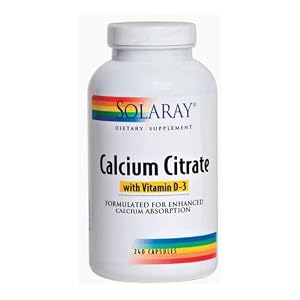 Solaray Calcium Citrate with Vitamin D-3 — 240 Capsules