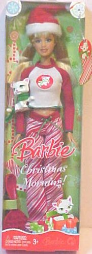 2008 Christmas Morning Barbie with Her Kitty Blonde 417AYQuIe%2BL 2008 Christmas Morning Barbie with Her Kitty Blonde