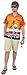 Aloha Classic Hawaiian Button Down Short Sleeve Men's Regular Fit Shirt Orange