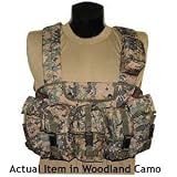 Airsoft Vest Chest Rig Woodland Camo
