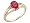 Ruby Ring With Diamonds 1.0 Carat (ctw) in 10K Yellow Gold, Size 4.5