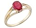 Ruby Ring With Diamonds 1.0 Carat (ctw) in 10K Yellow Gold