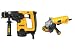DEWALT D25313KV Heavy-Duty 1-inch SDS L-Shape 3 Mode Hammer with Free Angle Grinder