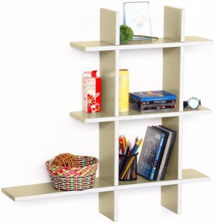 Trista - [Brief &amp; Elegance-A] Leather Cross Type Shelf / Bookshelf / Floating Shelf (5 pcs)