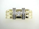 14K Men's 2 Tone .30 CT Diamond Ring