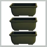 6 Inch Poly-Resin Bonsai Tree Pots | 3 Pack - joebonsai