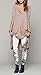 R.Vivimos Women Half Sleeve High Low Casual Loose T-Shirt Short Dress Medium Pink