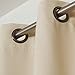Beige Wide Width Antique Brass Grommet Top Thermal Insulated Blackout Curtain 100 Inch Wide by 84 Inch Long Panel